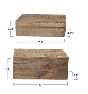 
                  
                    Mango Wood Decor Boxes - Set of 2
                  
                