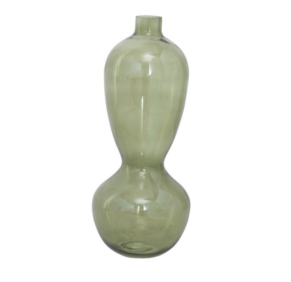 BV Green Glass Vase