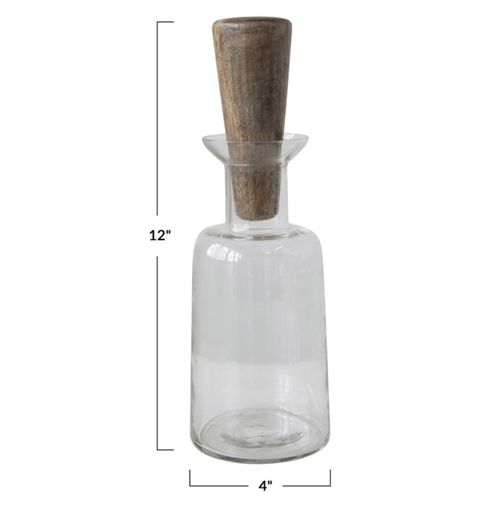 
                  
                    Glass 12 "Decanter w/ Mango Wood Stopper
                  
                