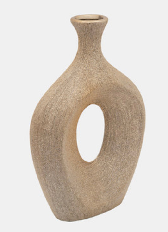 Beaded Oval Vase 13