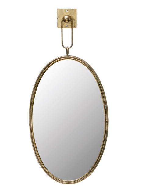 Oval Antique Gold Mirror