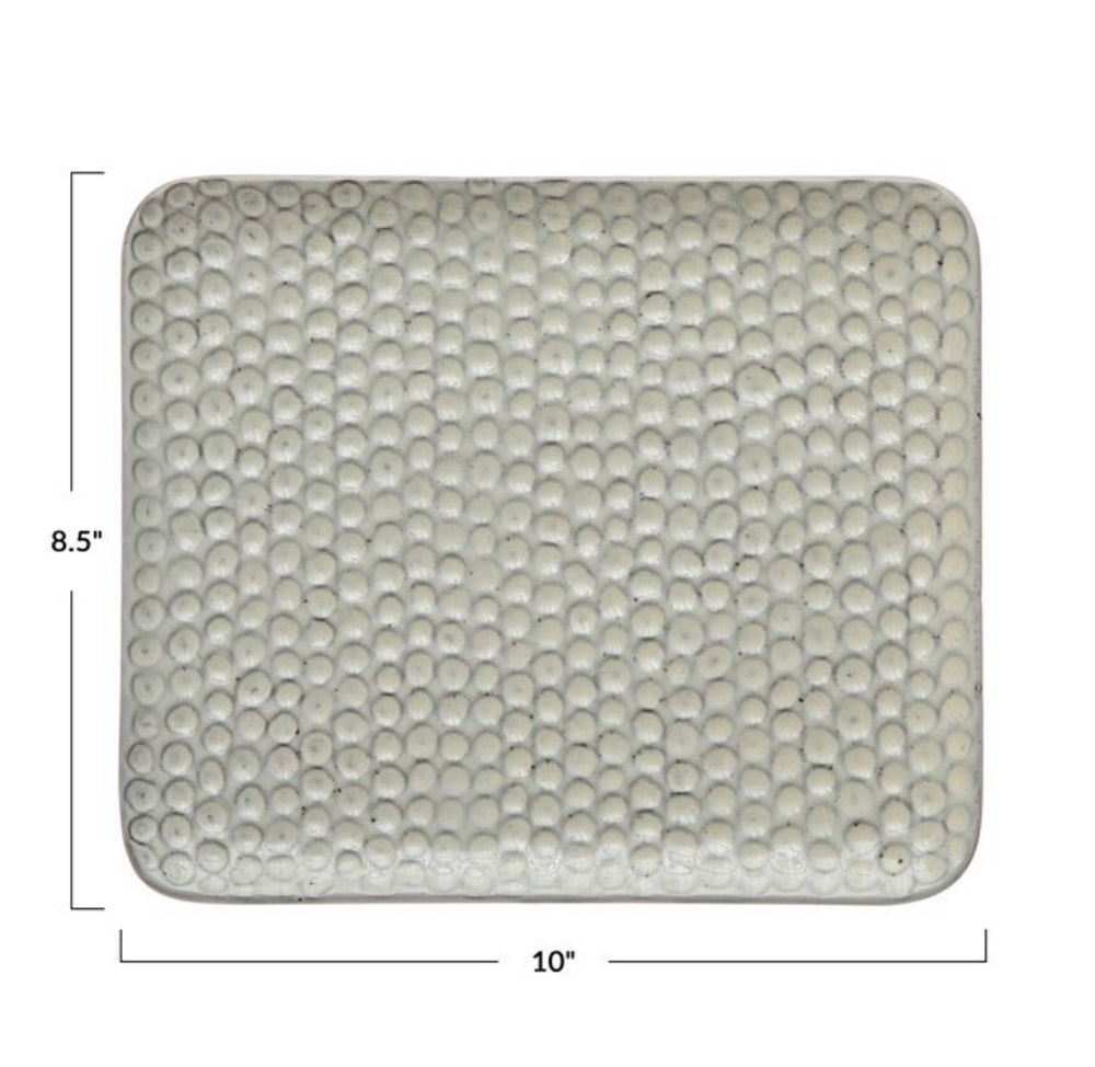
                  
                    Debossed Stoneware 10" Platter - Gray
                  
                