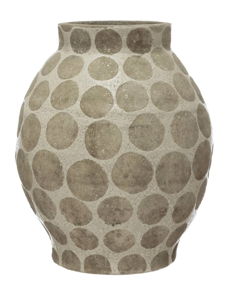Terracotta Vase with Dots