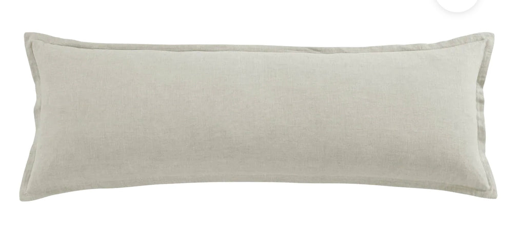 Linen Long Lumbar Pillow, Natural