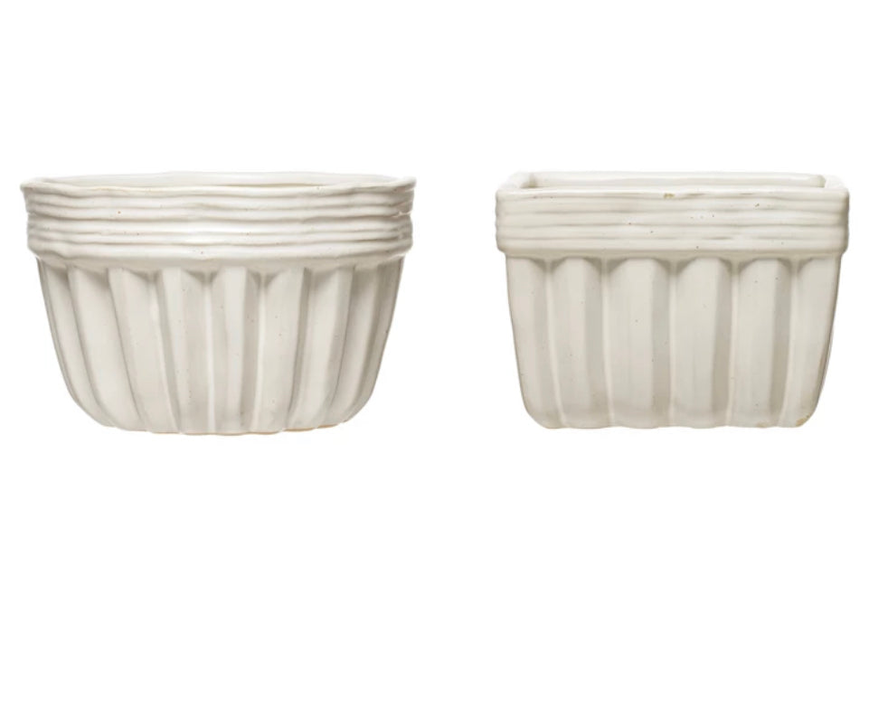 White Stoneware Bowl