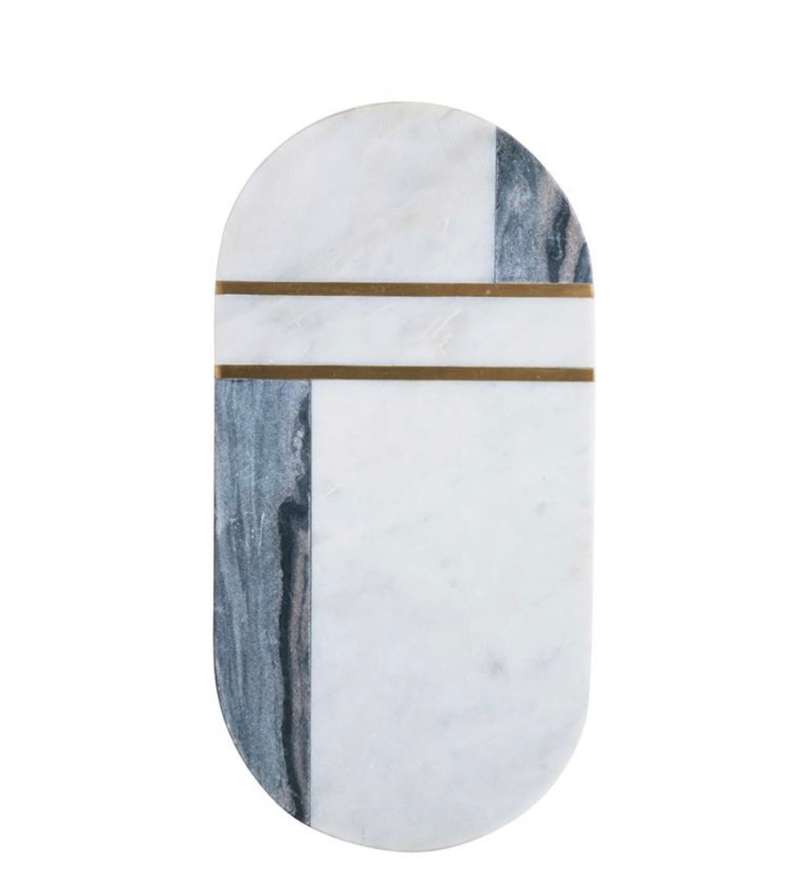 Marble and Gold Cutting Board/Tray - Gray & White