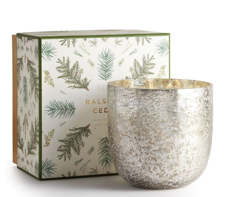 Illume Balsam Luxe Sanded Mercury Glass Candle