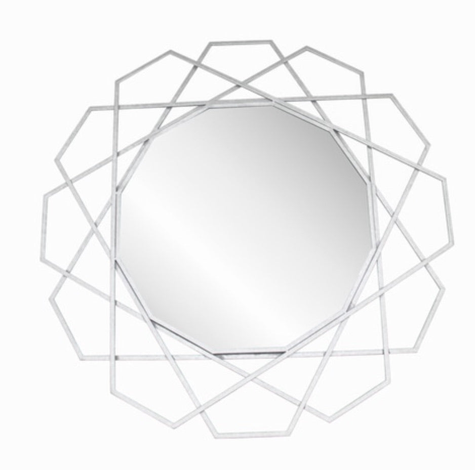 Geometric Mirror- Silver