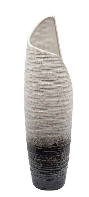 Cream Ombre Textured Vase 19